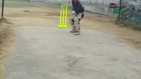 Kid Doing Net Practice Shows Smooth Skills While Playing Cricket