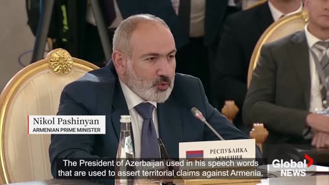 Armenia , Azerbaijan leaders argue infont of Putin at Moscow meeting