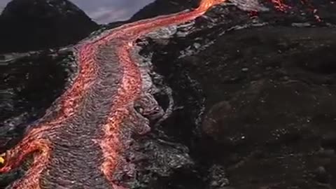 Volcano eruption satisfying video