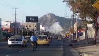 Incendio en las faldas de La Popa