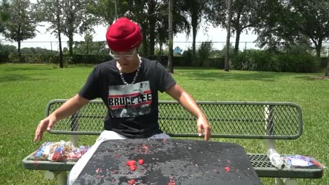 WATERMELON vs 500 RUBBER BANDS!! **funny challenge w/ lil brother**