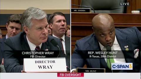 Rep. Wesley Hunt BLASTS FBI Director Wray to his FACE: FBI today is Corrupt