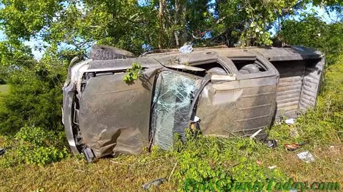 DRIVER ROLLS PICKUP, DRIVER EJECTED, GOODRICH TEXAS, 04/15/23...