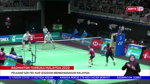 1 JULAI 2022 –BERITA PERDANA-BADMINTON TERBUKA MALAYSIA-PELUANG SZE FEI-NUR IZZUDDIN MEMBANGGAKAN