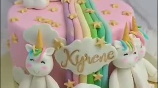 Decorating a Beautiful Unicorn Fondant Cake - All Edible and Hand Crafted