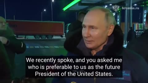 Putin says Biden's reaction proves that Biden really is a better US president for Russia's interests