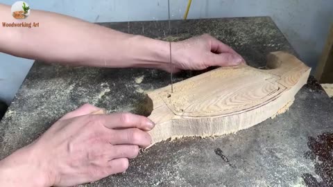 Wood Carving - Special Edition of the Tesla Model 3 - Woodworking Art