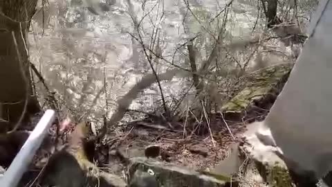 Anthony Kill creek Raging from outside video