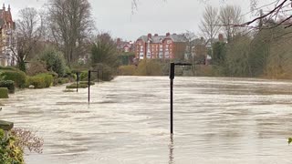 Cities in England went underwater! Storm Franklin flooded Shrewsbury and Shropshire Feb. 22, 2022