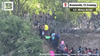 RARE FOOTAGE: Texas Officers Seen Using Barbed-Wire Barrier to Turn Away Immigrants