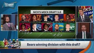 Giants draft Drake Maye, Bears draft Caleb & MHJ in Nick’s 3.0 Mock Draft NFL FIRST THINGS FIRST