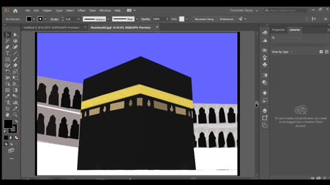 I try to make illustrator of holy kaaba