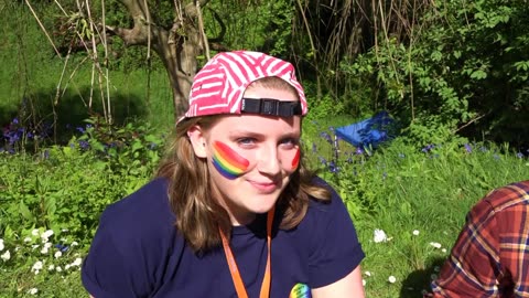 Nicky and Ally . Exeter 16th May Gay LGBTQIA+Pride 2015. Exeter Devon UK Gay LGBTQIA_Pride