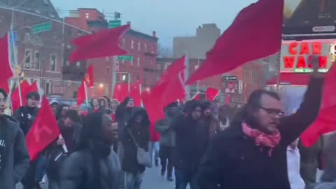 Pinko Commies March In New York City Demanding A 'Communist Revolution'