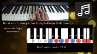 Keyboard lesson C major Scale & arpeggio