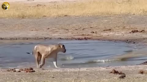 ANTELOPE FIGHTS WHEN ATTACKED BY A LION