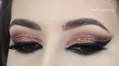 ⭐ Copper Cut Crease Glitter MakeUp Tutorial | Melissa Samways ⭐