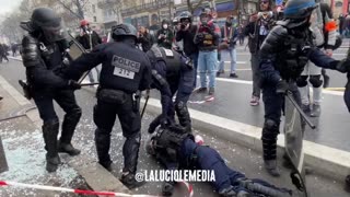 Police In France Hit By Projectile