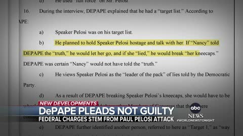 Pelosi attacker pleads not guilty to federal charges