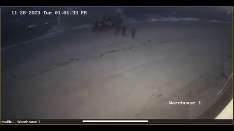 Illegal Migrants Invade Malibu Beach on boat