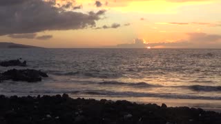 Kihei, HI — Chang's Beach (Ulupikanui Beach) - Sunset