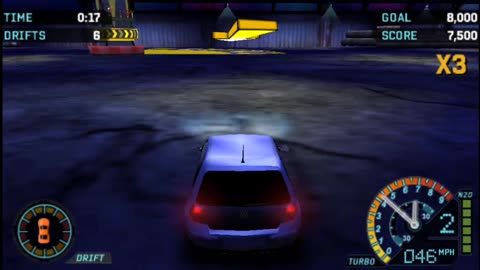 NFS Underground Rivals - Drift Attack Event 9 Silver Difficulty(PPSSP HD)