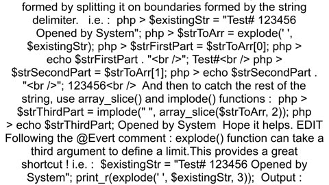 Split a string into 3 parts based on marker characters in the string