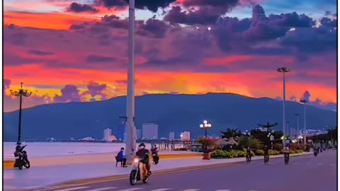 Amazing Road View _ Beautiful Clouds And Road