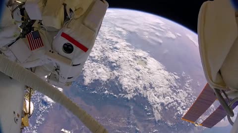 Astronauts accidentally lose a shield in space (GoPro 8K) #8K #EVA #NASA