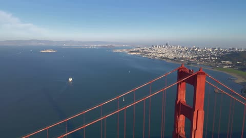 FREE NO COPY RIGHT 4K HD VIDEO AERIAL VIEW OF THE GOLDEN GATE BRIDGE