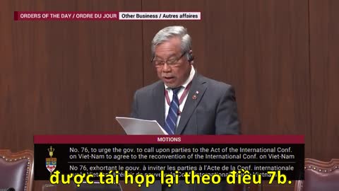 29.06.2021 - Đệ trình tái họp Hội Nghị Quốc Tế về Việt Nam tại Quốc hội Canada - TNS Ngô Thanh Hải