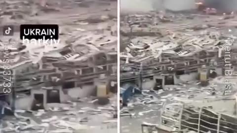 FAKE UKRAINE NEWS FOOTAGE VS BEIRUT 2022 REAL NEWS FOOTAGE