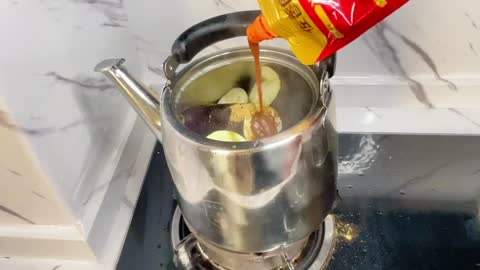 Stewed Eggplant in a Kettle