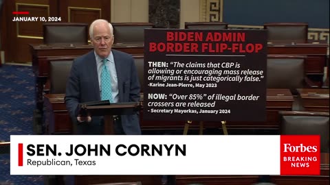 'Misleading, Downplaying, And Outright Lying'- John Cornyn Slams Biden Admin's Hypocrisy On Border