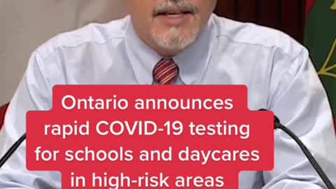 Ontario announces rapid COVID-19 testing for schools and daycares in high-risk areas