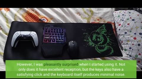 RedThunder G60 Wireless One-Handed Gaming Keyboard, Rechargeable 2000 mAh RGB Backlit