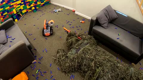 2 Story LEGO FORT Nerf Battle - Parents vs Kids