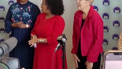 Elizabeth Warren & Ayanna Presley confronted over the support for military funding to war in Ukraine