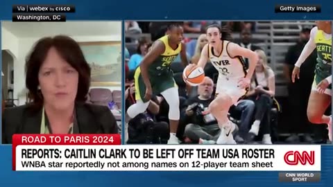 Caitlin Clark reacts after being left off Team USA's Olympic team CNN