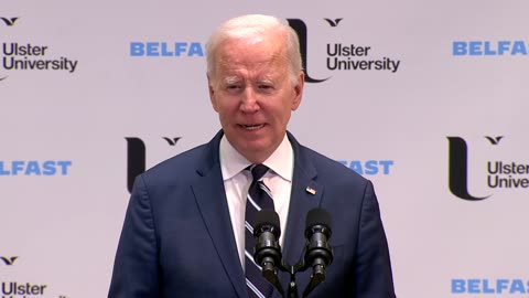 Biden delivers remarks at Ulster University in Belfast, Ireland