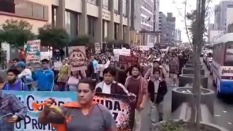 Lima, Peru vaccine passport protests Dec. 5, 2021