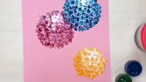 Bubble wrap painting