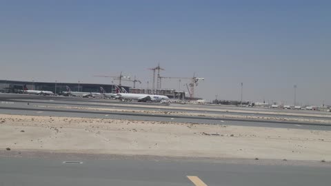 Qatar Airbus A350-1000 Taking off from Doha