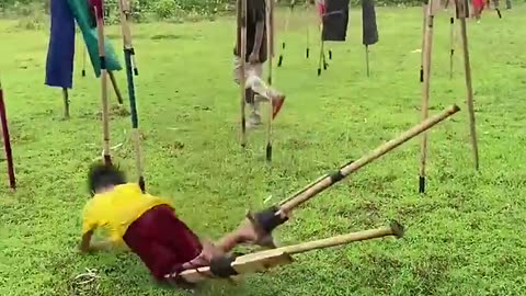 JANGKUNGAN BERJATUHAN Hampir Nyemplung ❗️ Parade Jangkungan Blok Sanur Desa Megu Cilik ❗️