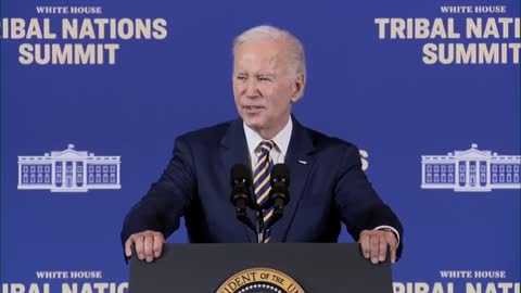 President Biden and VP Kamala Harris deliver remarks at the White House Tribal Nations Summit