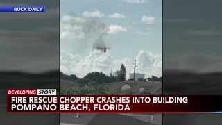 Onlookers watch as fire rescue helicopter crashes into Florida apartment building; 2 hospitalized