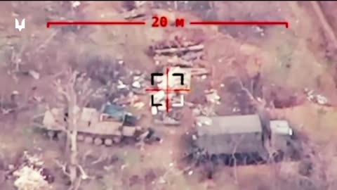 Destruction of Russian Zhitel EW system in Ukraine by drone-targeted artillery April 2023