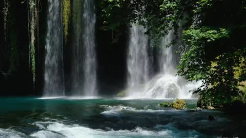 Relaxing Music with Sound of Waterfall and Birds - Waterfall to sleep. Waterfall Sound Meditation