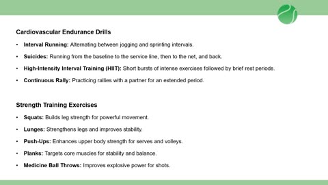 Fitness for Tennis Training Drills and Exercises for Peak Performance