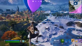 Victory Royale Birthday Cake and Balloons Fortnite Solos